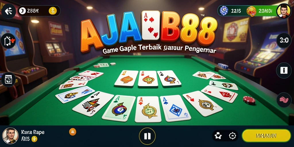 Tampilan gameplay Gaple yang seru dan interaktif di AJAIB88.