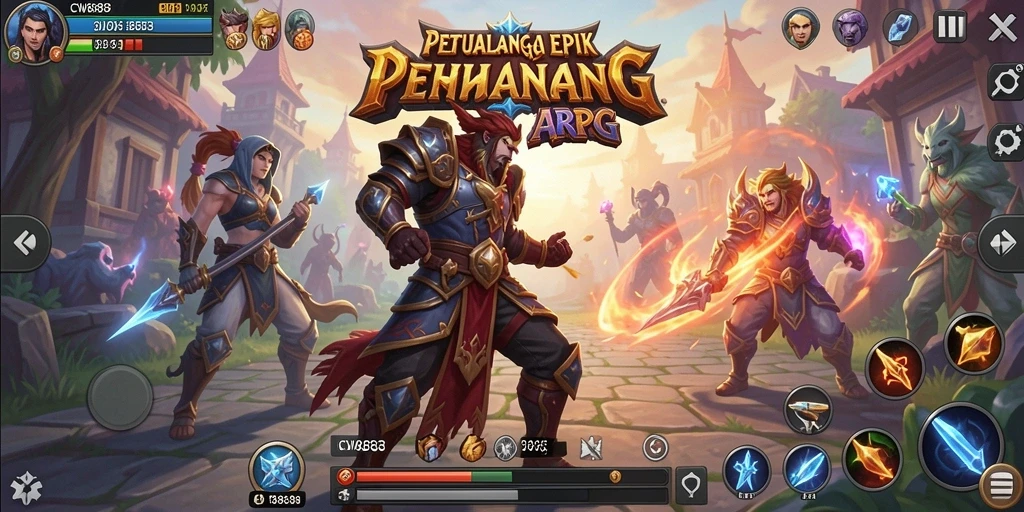 Screenshot menampilkan aksi pertempuran seru dalam CW8888 dengan karakter yang dinamis.