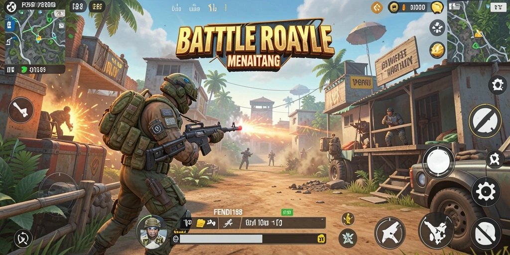 Screenshot menunjukkan aksi pertempuran seru di dunia <strong>FENDI188</strong>.