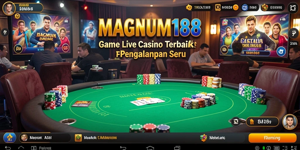 Tampilan gameplay Live Casino MAGNUM188 dengan dealer profesional.