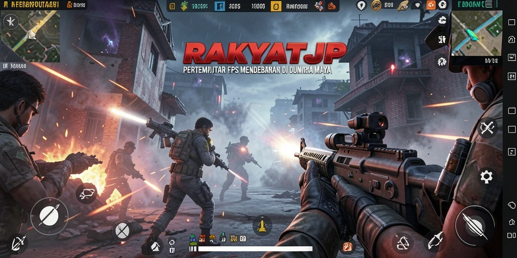 Tampilan gameplay RAKYATJP yang intens dan mendebarkan dalam momen pertempuran.