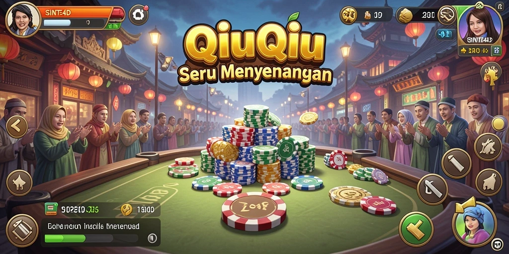 Screenshot utama SINTE4D menampilkan gameplay QiuQiu yang seru dan interaktif.